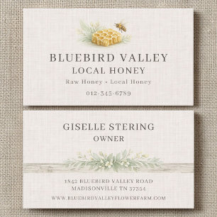Carte De Visite Miel Local Shabby Chic Lin Country