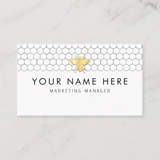 Carte De Visite Miel professionnel Bee Keeper (Devant)
