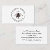 Carte De Visite Miel rustique Apiary Beekeeper Produits miel (Devant / Derrière)