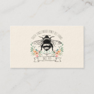 Carte De Visite Miel tiré à la main Apiary Beekeeper
