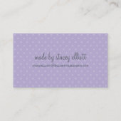 CARTE DE VISITE mignon chic fuschia rose violet (Dos)