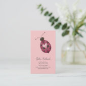 Carte De Visite Mignon comme insecte · Coccinelle couleur cerise (Debout devant)