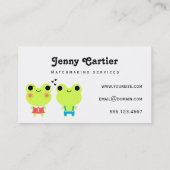 Carte de visite mignon d'arrangement de couples de (Dos)