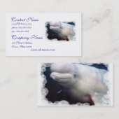 Carte de visite mignon de baleine de beluga (Devant / Derrière)