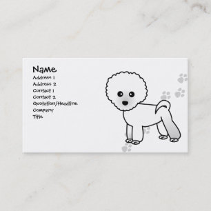 Carte de visite mignon de chien de Bichon Frise -