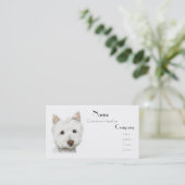 Carte de visite mignon de chien de Westie (Debout devant)