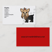 Carte de visite mignon de chien de Yorkshire (Devant / Derrière)