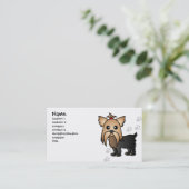 Carte de visite mignon de chien de Yorkshire (Debout devant)