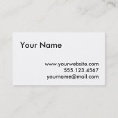 Carte de visite mignon de crochet de carlin de (Dos)