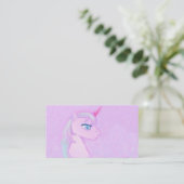 carte de visite mignon de licorne (Debout devant)