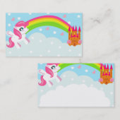 carte de visite mignon de licorne (Devant / Derrière)