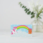 carte de visite mignon de licorne (Debout devant)