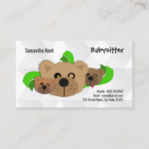 Carte de visite mignon de maman CUB d'ours de