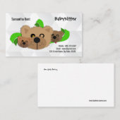 Carte de visite mignon de maman CUB d'ours de (Devant / Derrière)