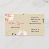 Carte de visite mignon de nourriture de beignet de (Dos)