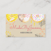 Carte de visite mignon de nourriture de beignet de (Devant)