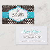 Carte de visite mignon de petit gâteau (Devant / Derrière)