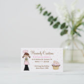 Carte de visite mignon de petit gâteau de (Debout devant)