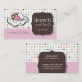 Carte de visite mignon de petit gâteau, de bretzel (Devant / Derrière)