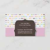 Carte de visite mignon de petit gâteau, de bretzel (Dos)