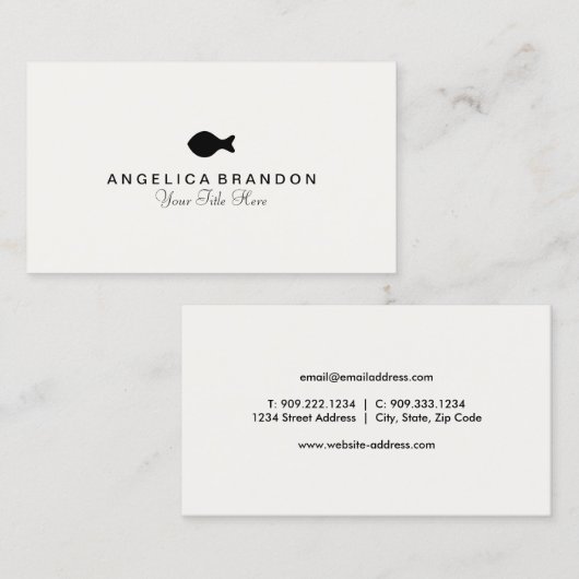 Carte de visite mignon de poissons (Devant / Derrière)