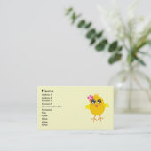 Carte de visite mignon de poussin (Debout devant)