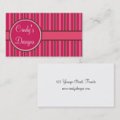 Carte de visite mignon de rayure (Devant / Derrière)