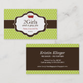 Carte de visite mignon de tranche de tarte (Devant / Derrière)