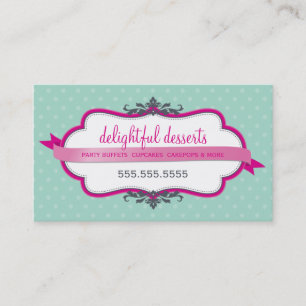 CARTE DE VISITE mignon élégant rose pâle vert ment