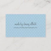 CARTE DE VISITE mignon élégant rose pastel bleu pâ (Dos)