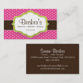 Carte de visite mignon et lunatique de boulangerie (Devant / Derrière)