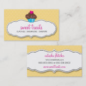 CARTE DE VISITE mignon gras beurre de cupcake jaun (Devant / Derrière)