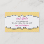 CARTE DE VISITE mignon gras beurre de cupcake jaun (Dos)