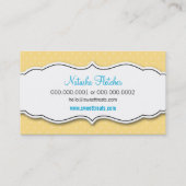 CARTE DE VISITE mignon gras cupcake citron jaune a (Dos)