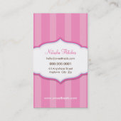 CARTE DE VISITE mignon gras cupcake rose (Dos)