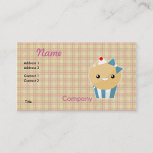 Carte De Visite Mignon Kawaii Cupcake Muffin Féminin