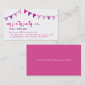 CARTE DE VISITE :: mignon lapin rose violet (Devant / Derrière)