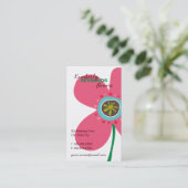 Carte De Visite Mignon lunatique de marguerites d'été d'amusement (Debout devant)