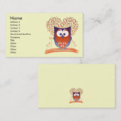 Carte de visite mignon lunatique orange de coutume (Devant / Derrière)