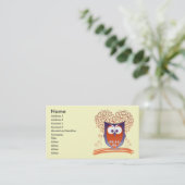 Carte de visite mignon lunatique orange de coutume (Debout devant)