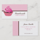 Carte De Visite Mignon moderne élégant de rose de boulangerie de (Devant / Derrière)
