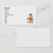Carte De Visite Mignon ours de golf (Devant / Derrière)