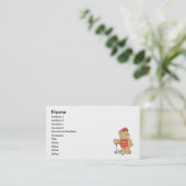 Carte De Visite Mignon ours de golf (Debout devant)