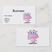 Carte De Visite mignon petit hippopotame triste (Devant / Derrière)