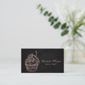 Carte De Visite Mignonne adorable, Parties scintillant Cupcake, No (Debout devant)