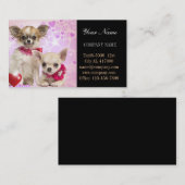 Carte De Visite Mignonne animal de compagnie toilé toiletteur chie (Devant / Derrière)