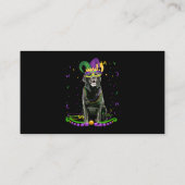 Carte De Visite Mignonne Black Lab Portant Le Masque Carnaval Mard (Dos)