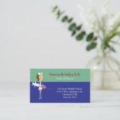 Carte de visite mignonne d'infirmière (Debout devant)