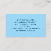 Carte De Visite Mignonne ergothérapeute Blue Sky Toys (Dos)