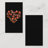 Carte De Visite Mignonne Fox Heart Funny Foxes (Devant / Derrière)